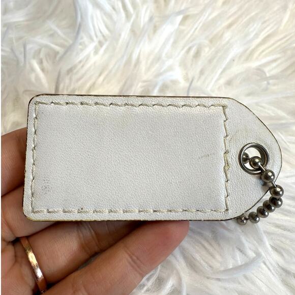 3" COACH Orange White Polka Dot Replacement Hang Tag Bag - Picture 2 of 2